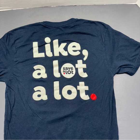 Save A Lot T Shirt Men's Sz Small Blue Employee Uniform - Picture 7 of 8